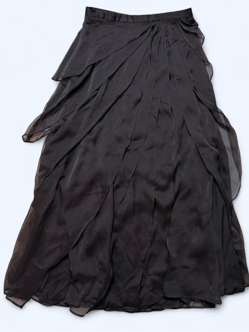 Adrianna Papell Layered Ruffle Chiffon Maxi Skirt